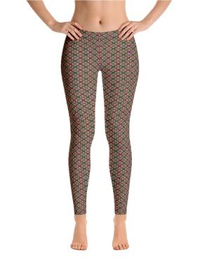 LuLaRoe Geo Diamond-Print Leggings in Pink, Green & Blue